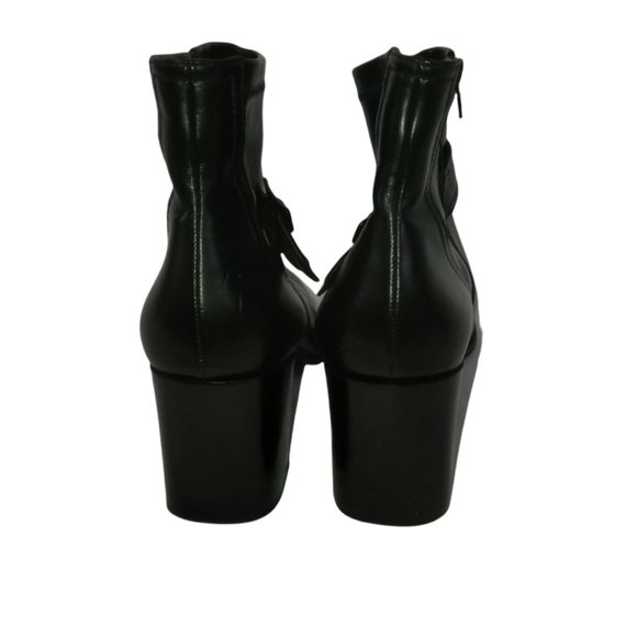 Franco Sarto Boots, Black Vegan Leather, Stretch Ankle Booties, Womens Size 10 - Picture 7 of 10